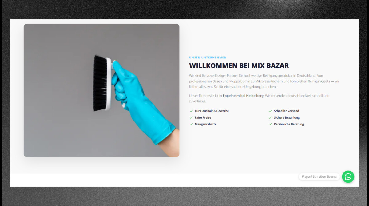 Блок «Про компанію» інтернет-магазину «MixBazar»