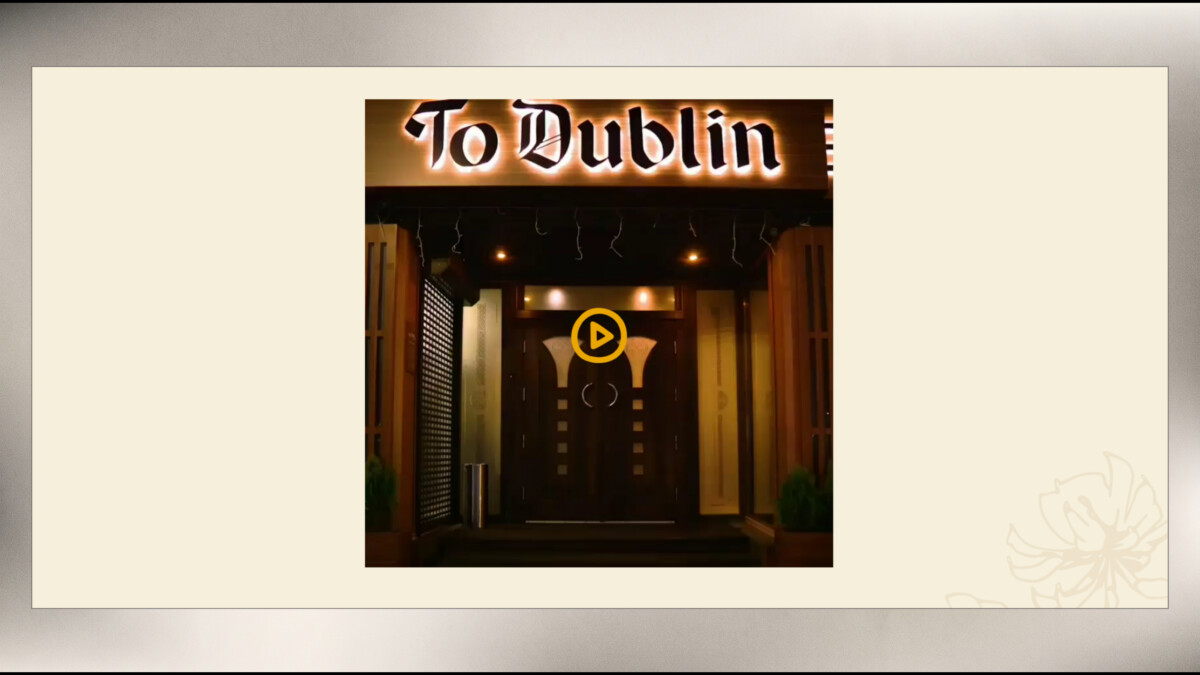 Блок відеопрезентації входу сайту для бізнесу «To Dublin»